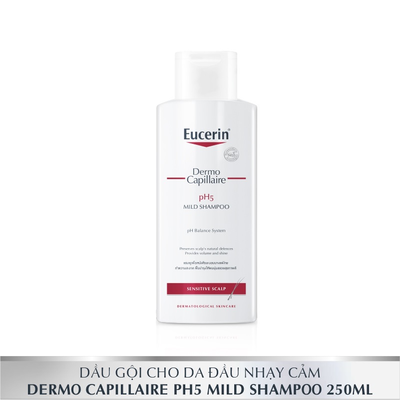 Dầu gội cho da đầu nhạy cảm Eucerin pH5 Mild Shampoo 250ml