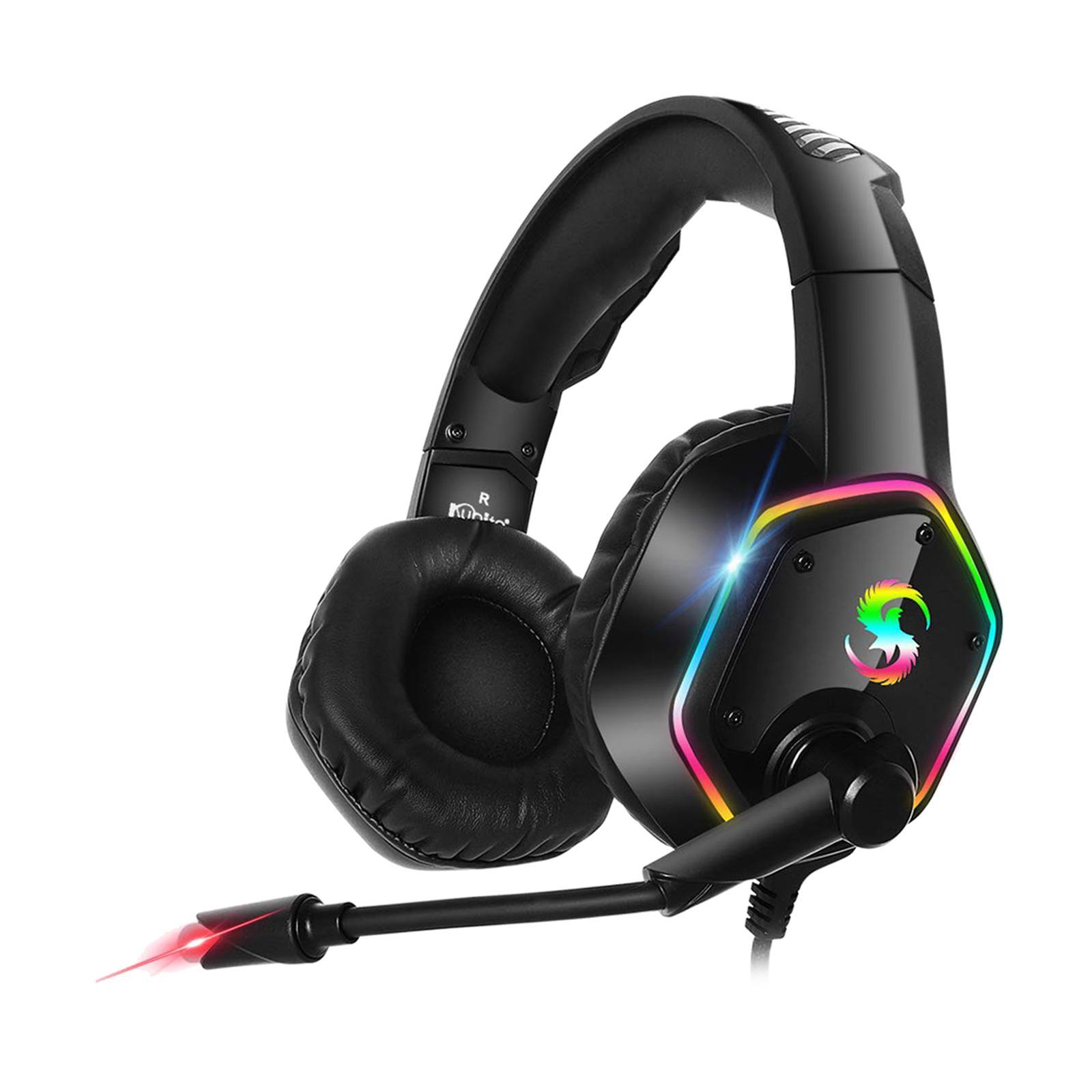 Premium LED Gaming Headphones RGB Light for Laptop Gamer Smartphone