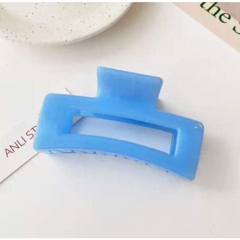 Kẹp tóc chữ nhật nhiều màu thiết kế đơn giản phong cách Hàn quốc