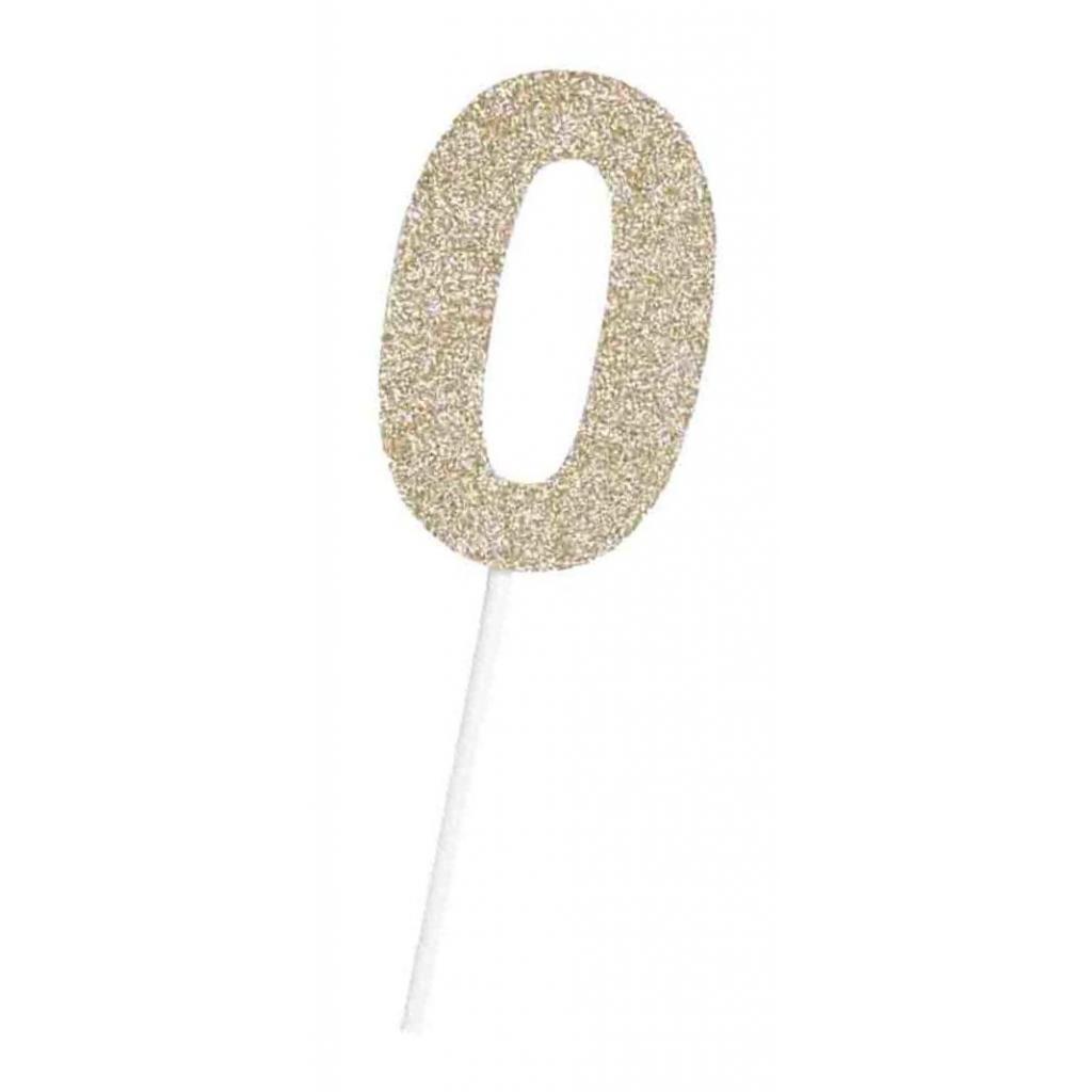 Glitter 0-9Cupcake Pick Cake Topper Baby Shower Birthday Anniversary Decor