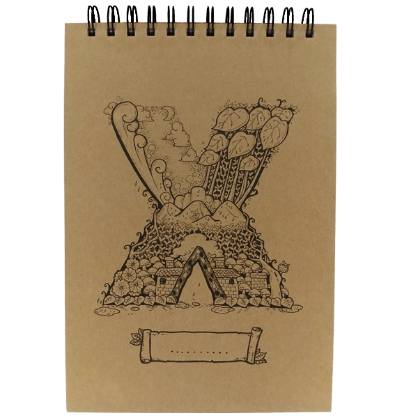 Sổ Lò Xo Sketchbook Alphabet - Mẫu 18 - Chữ X