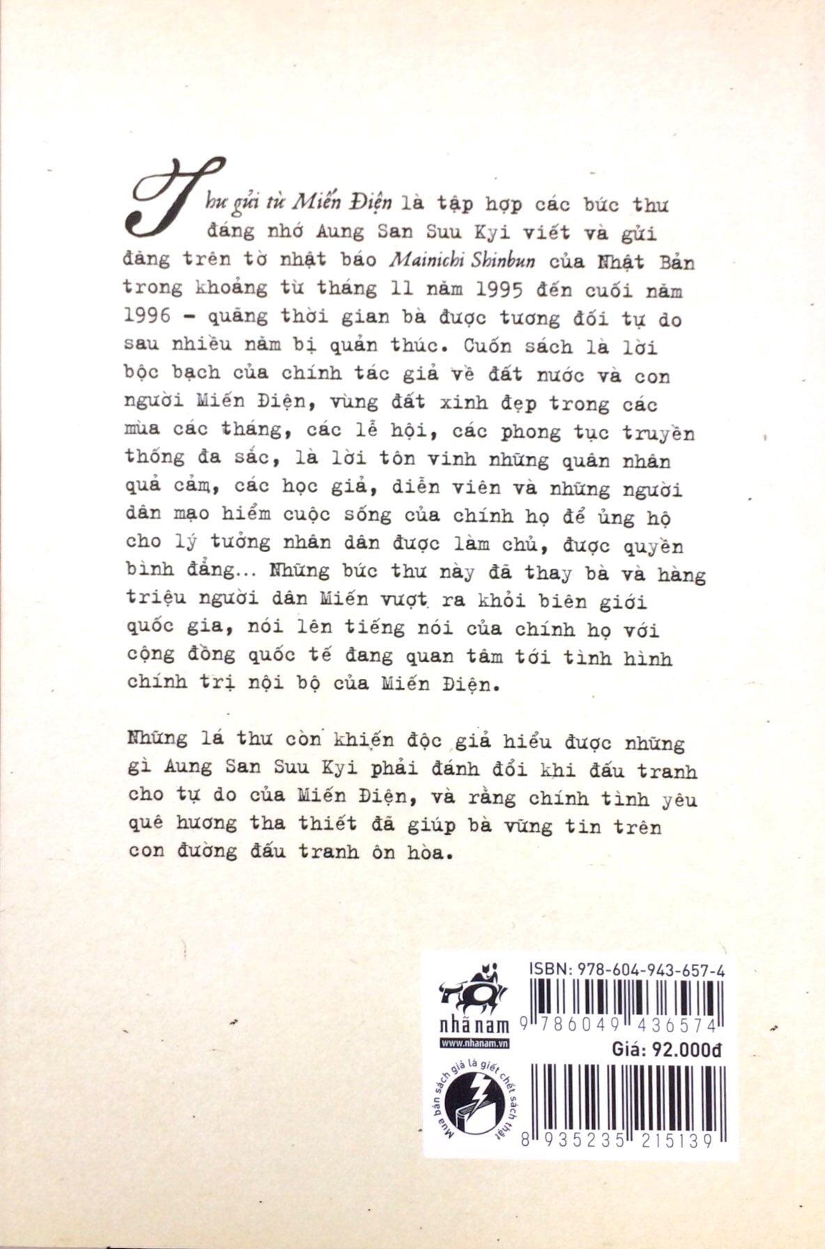 Sách Thư Gửi Từ Miến Điện