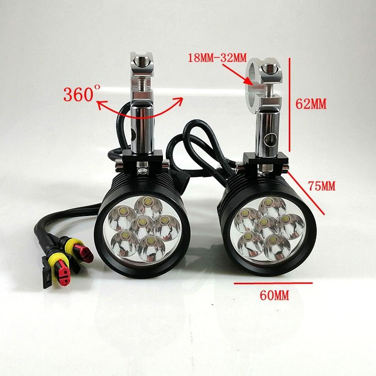 Thuận lợi nhất đèn pha xe máy đèn pha 18-32mm cố định bên ngoài ĐÈN LED chiếu sáng ô tô sửa đổi đèn pha mạnh mẽ