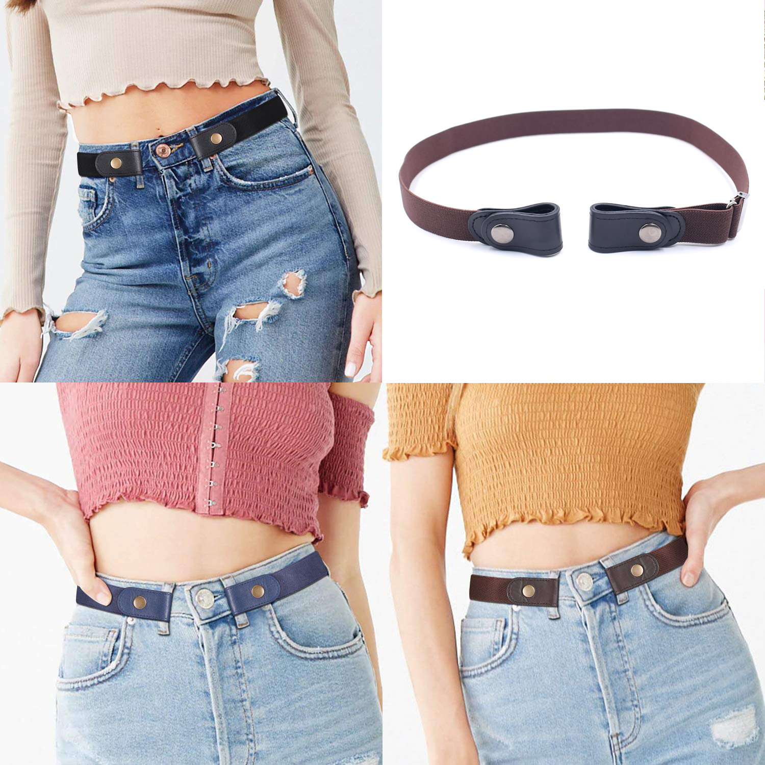 Dây Đai Half Belt Thắt Lưng Dây Nịt Quần Thun Co Giãn Không Khoá LeGaXi