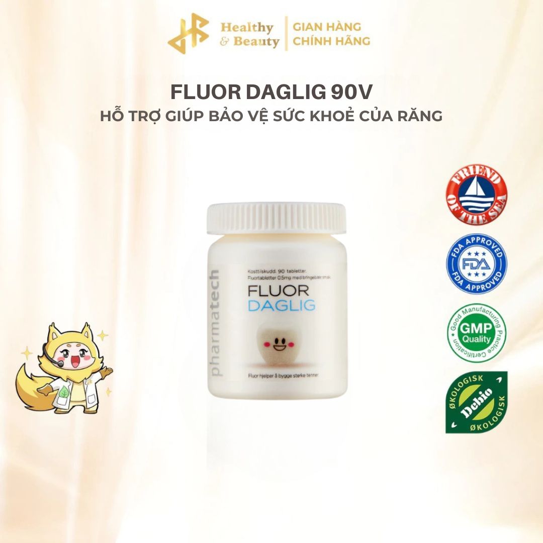 Thực phẩm bảo vệ sức khỏe Fluor Daglig - Lọ 90 viên