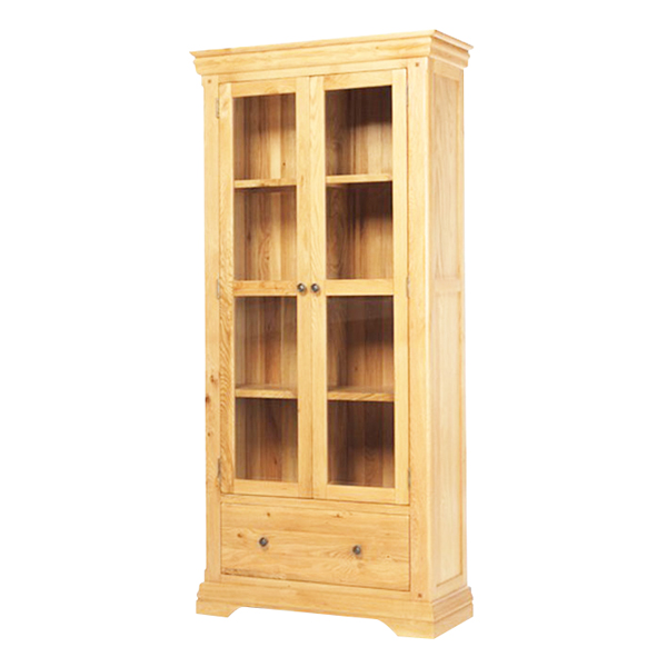 Tủ trưng bày 2 cánh kính Victoria gỗ sồi