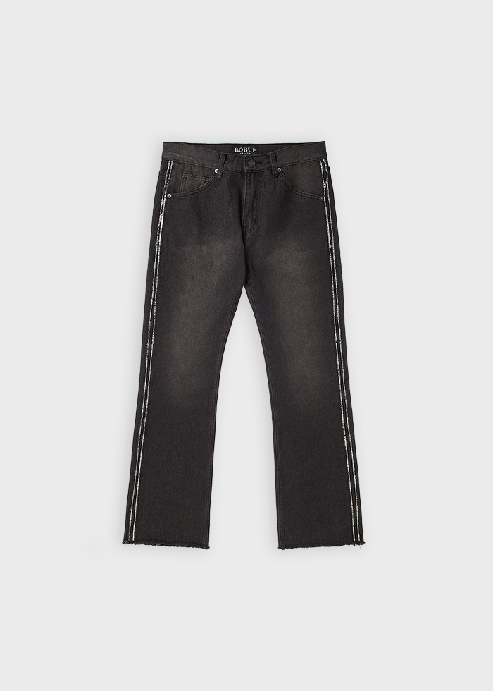 RELAXED FLARE DENIM/ WASHED BLACK