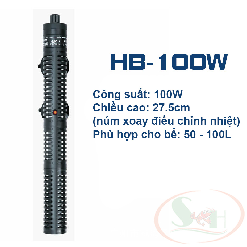 Sưởi Periha HB 50w, 100w, 200w, 300w, 500w có vỏ lưới nhựa bọc sưởi an toàn chống bỏng cá tép