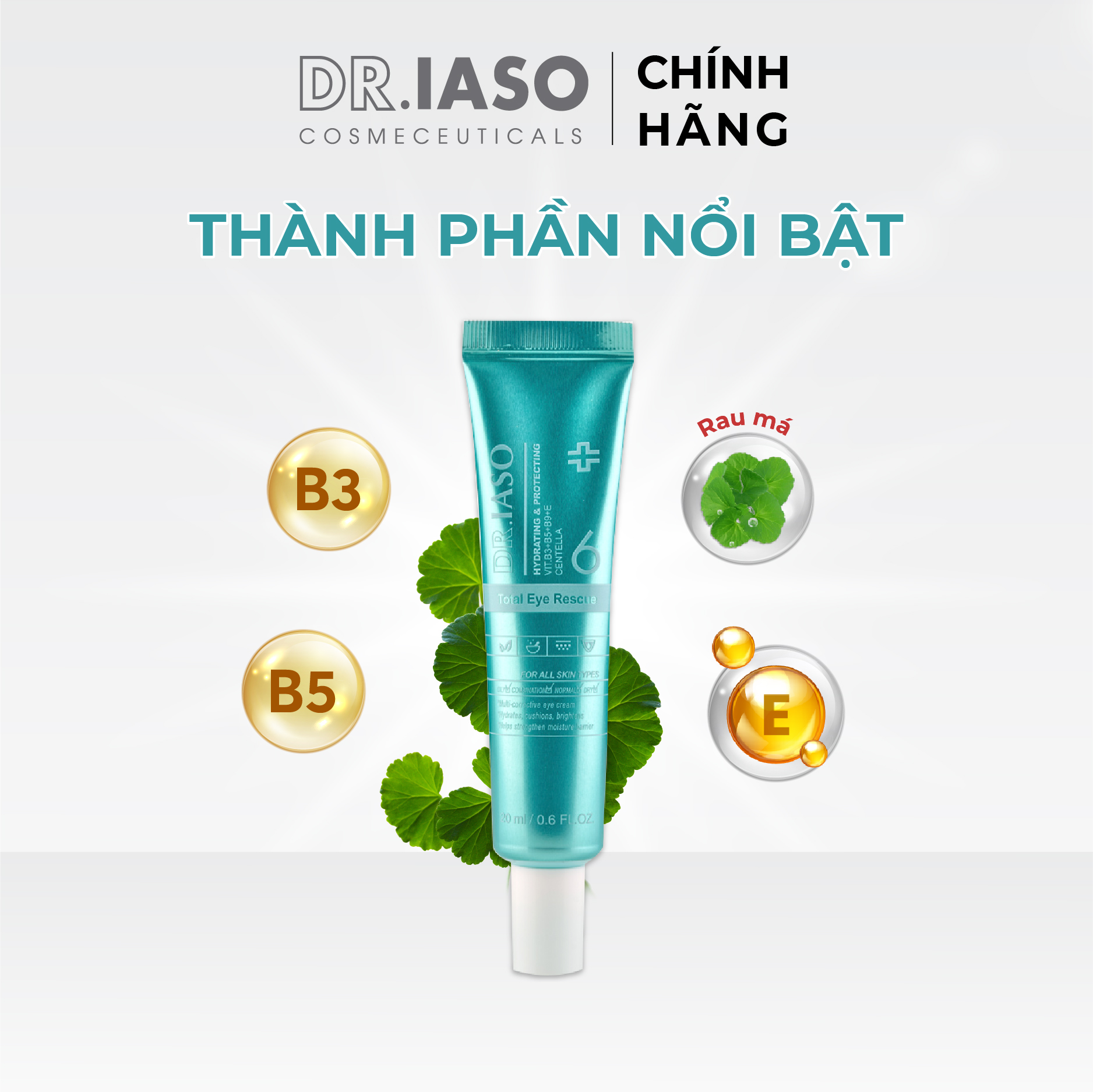 D35 Kem dưỡng mắt toàn diện Dr IASO Total Eye Rescue 20ml