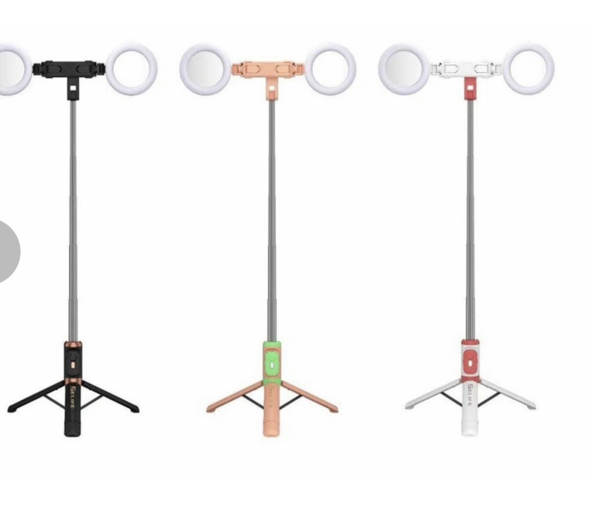 Gậy selfie  chụp ảnh, livestream quay video, có 2 đèn fill light, tự sướng du lịch, điều khiển từ xa 10 mét lướt tiktok, ứng dụng mạng xã hội - Hàng chính hãng