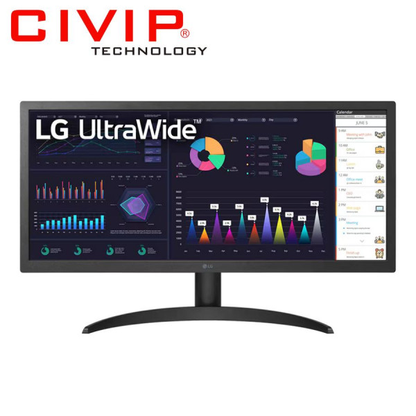 Màn hình LCD LG 26WQ500-B 25.7&quot; (FHD/IPS/75Hz/5ms/21:9/HDMI+Audio) - Hàng chính hãng