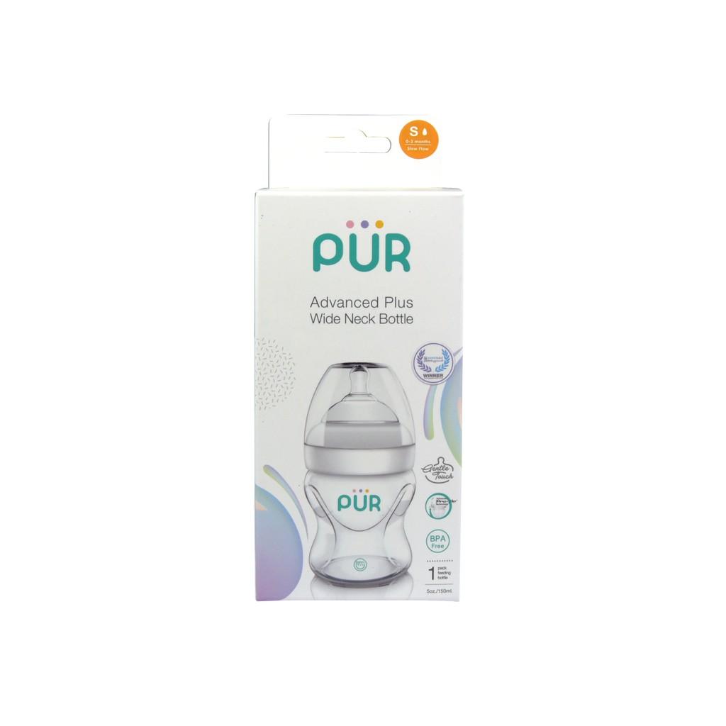 Combo Bình sữa cổ rộng Pur Advanced Plus 150ml + núm L