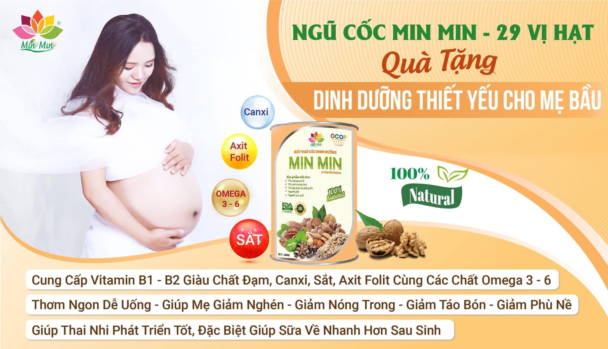 Ngũ Cốc Lợi Sữa , Bầu Min Min tặng ly sứ cao cấp