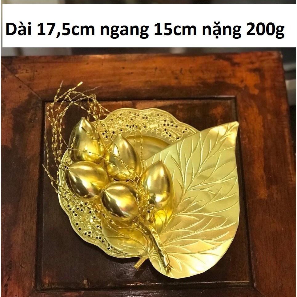 Đĩa trầu cau 5 trái bằng đồng cao cấp MS48
