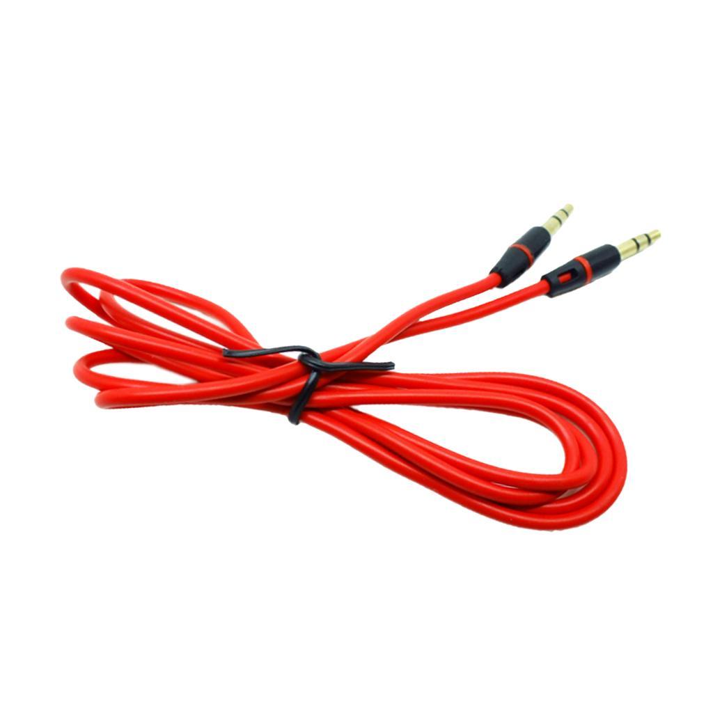 3.5mm Male To Male Stereo Auxiliary Aux Cable Red