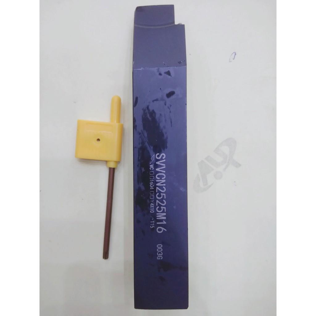 CÁN DAO TIỆN CNC 16 20 25 SVVCN1616H16 , SVVCN2020K16 VÀ SVVCN2525M16 TIỆN GÓC 72 ĐỘ LẮP MẢNH VC16 , VB16