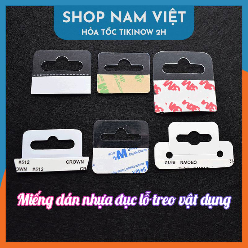 Miếng Dán Nhựa Đục Lỗ Để Treo Sản Phẩm, Vật Dụng