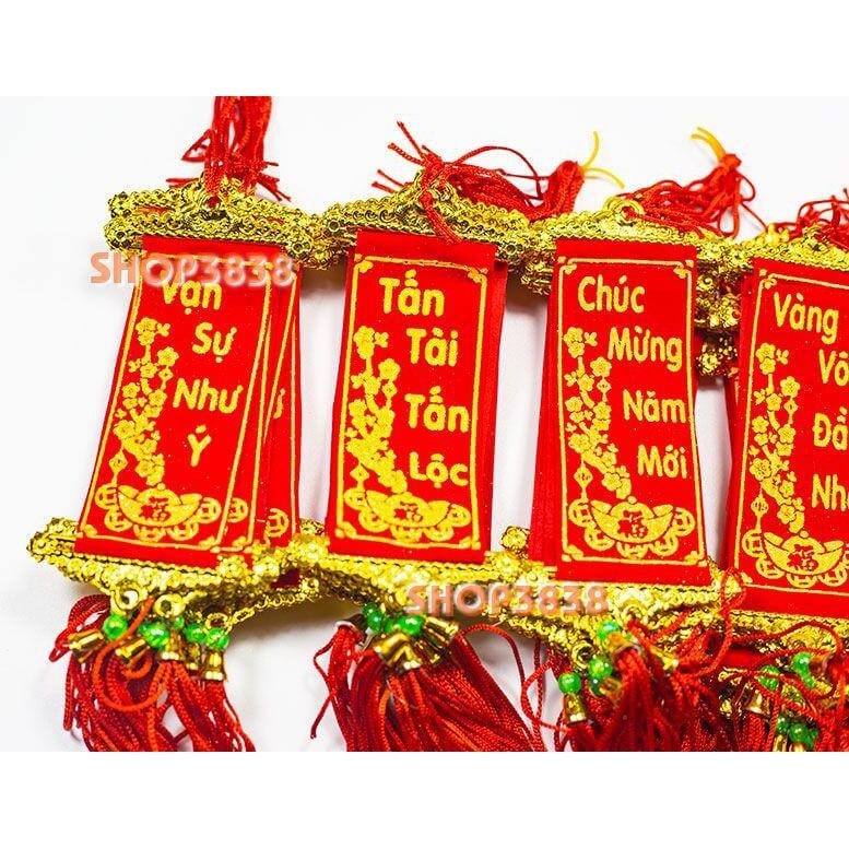 Bộ 10 Liễng Đỏ Chúc Tết Treo Trang Trí Cây Mai , Đào , Tắc Đón Tết
