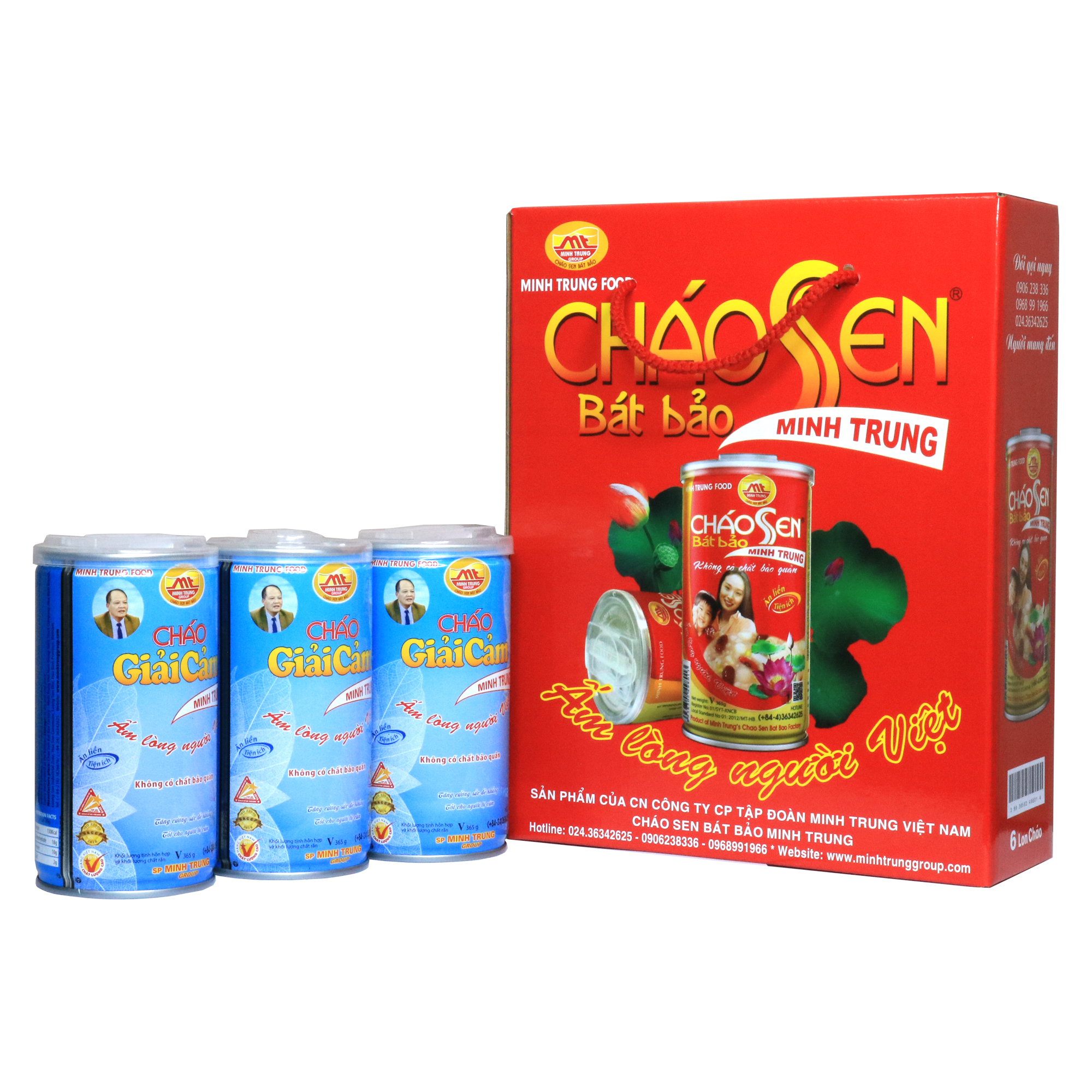 Cháo Giải Cảm Minh Trung lốc 3 lon - CHAOGIAICAM 3