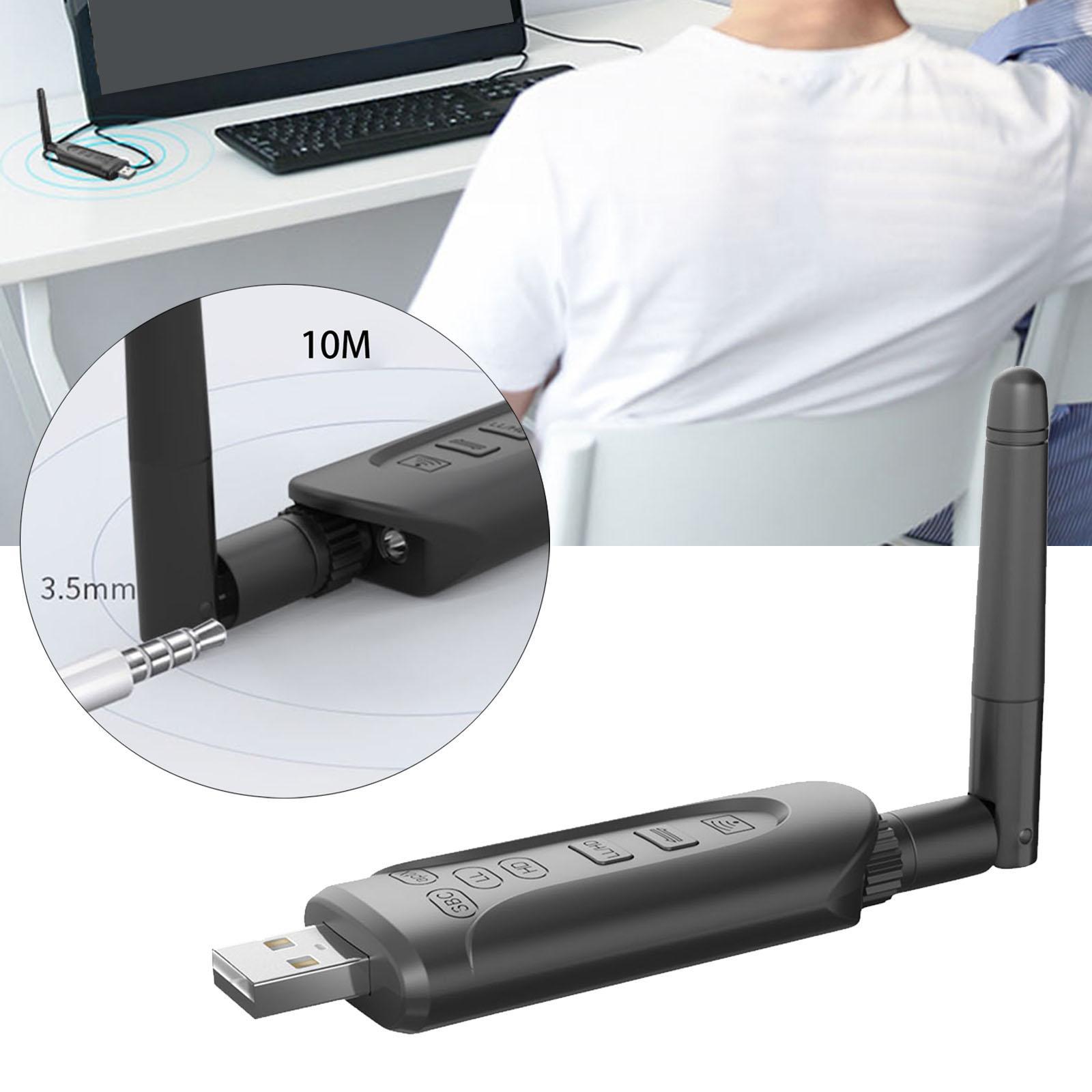 Wireless Audio Transmitter 3.5mm USB Transmitter for Mac for PC for Laptop for Linux