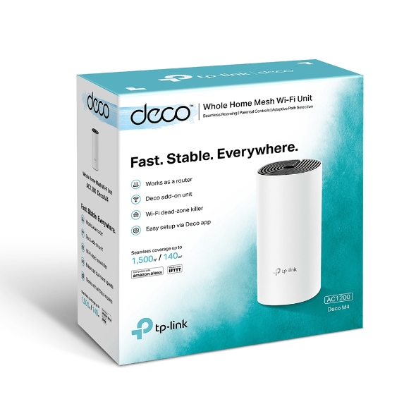 Bộ Phát Wifi Mesh TP-Link Deco M4 AC1200 MU-MIMO (1-pack) - Hàng Chính Hãng