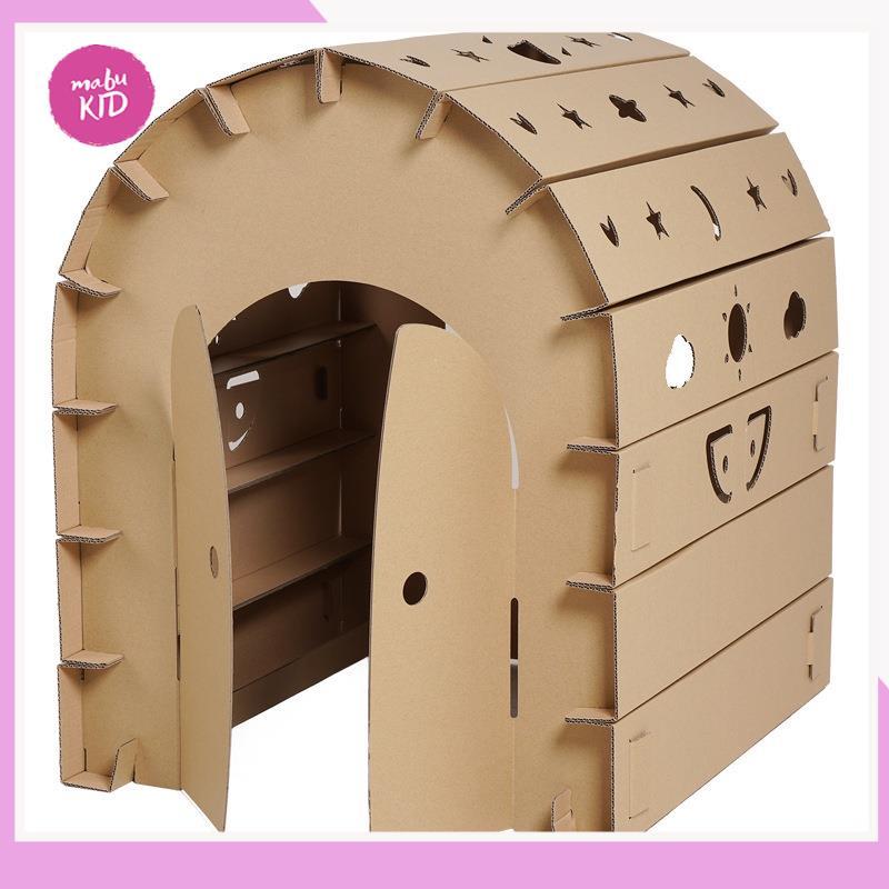 Nhà bìa carton cho bé - nhà đồ chơi lắp ghép thông minh cho bé