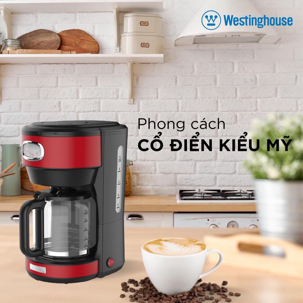 Máy Pha Cafe Westinghouse, Máy Pha Cà Phê, ?Dung Tích 1.25L, Công Suất 1000W, Nhập Mỹ, BH 12 Tháng - Trắng