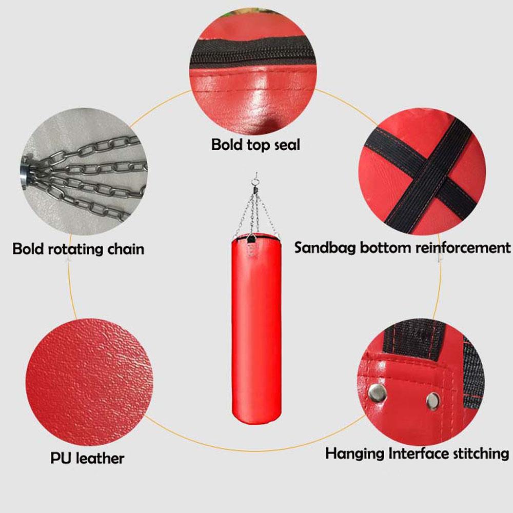 180/150 Cm Nặng Sanda Boxing Bao Cát MMA Đấm Boxing Túi Da PU Bao Cát Taekwondo MMA Boxing Huấn Luyện Đấm Túi bộ Color: 180cm Blue
