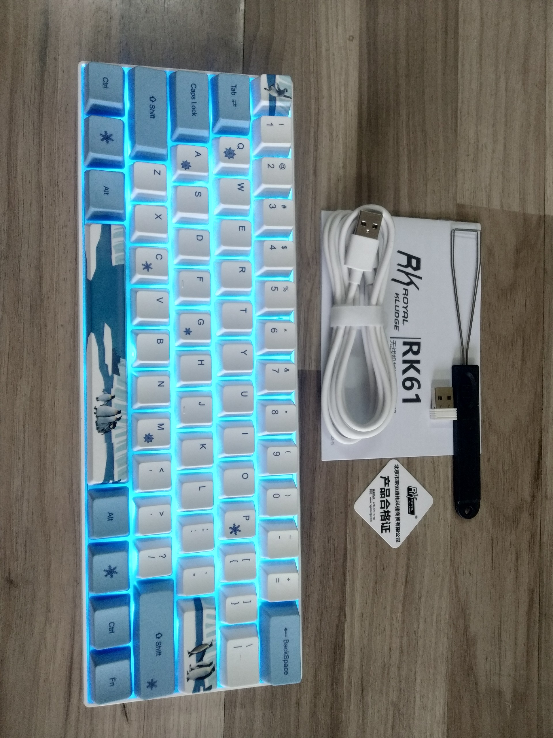 Bàn phím cơ không dây RK61 - Phiên bản giới hạn- Keycap PBT, công nghệ in Dye-sub, nhiều màu sắc, hoạ tiết. Chính hãng Royal Kludge