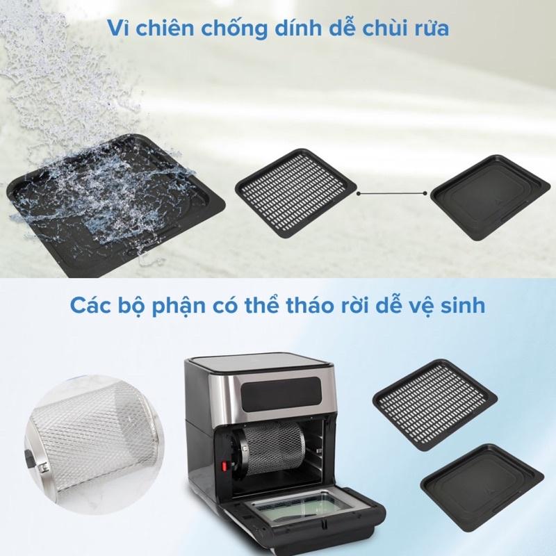 Nồi Chiên Không Dầu Hawonkoo AFH-101, Dung Tích 10Lit - 5 Phụ Kiện Nướng Đa Năng, Hàng Chính Hãng