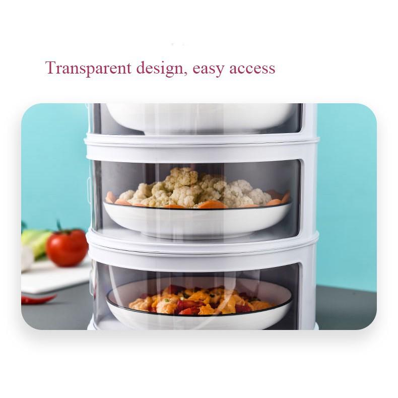 Lồng Bàn Giữ Nhiệt T2K Shop 5 tầng Lồng Bàn Đậy Thức Ăn Nhiều Tầng Giữ Nhiệt Sạch Sẽ Chống Ruồi Muỗi , Bụi Bặm