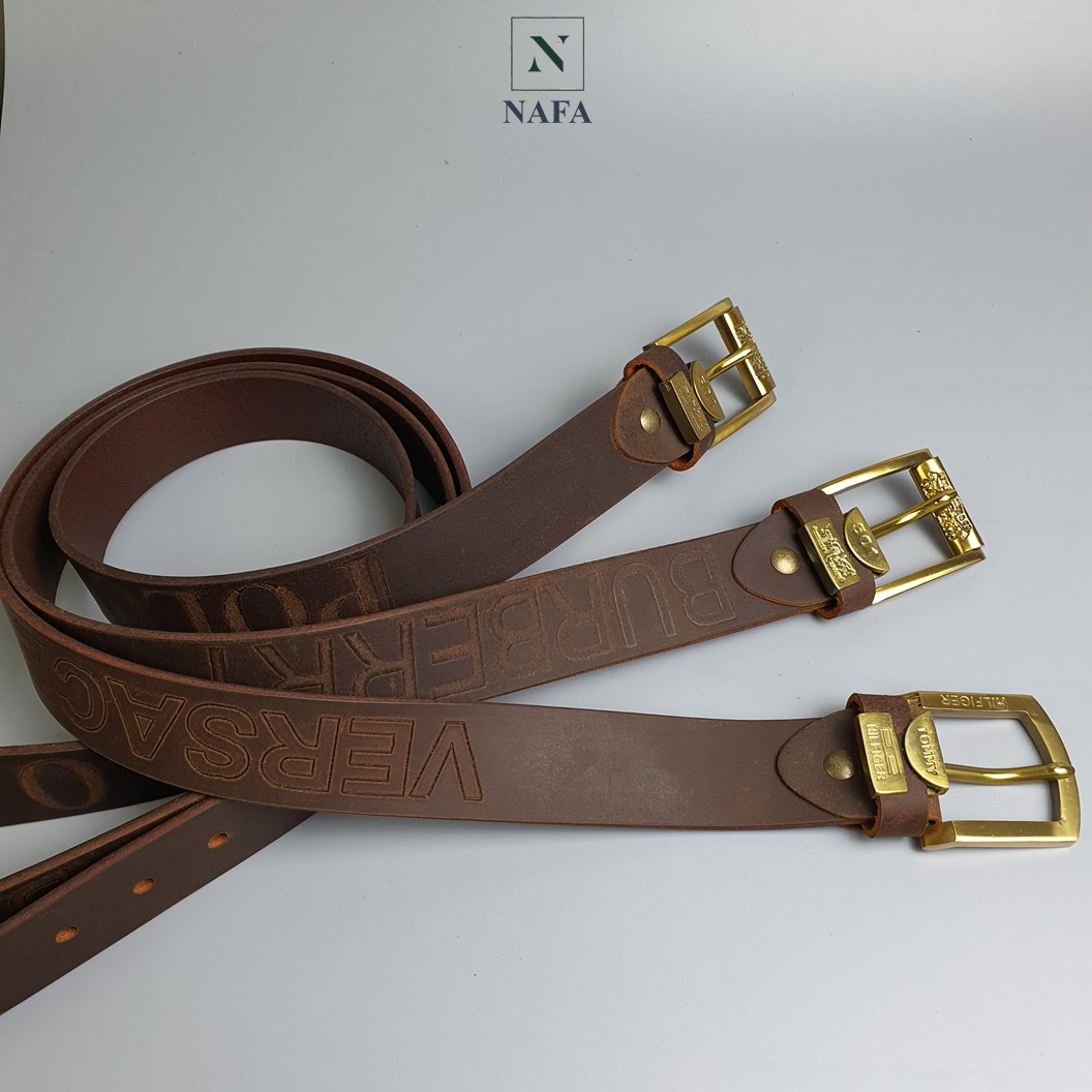 Thắt lưng nam, Dây nịt nam NAFA BL104 da bò sáp 1 lớp, khóa đồng sang trọng - BH 3 năm