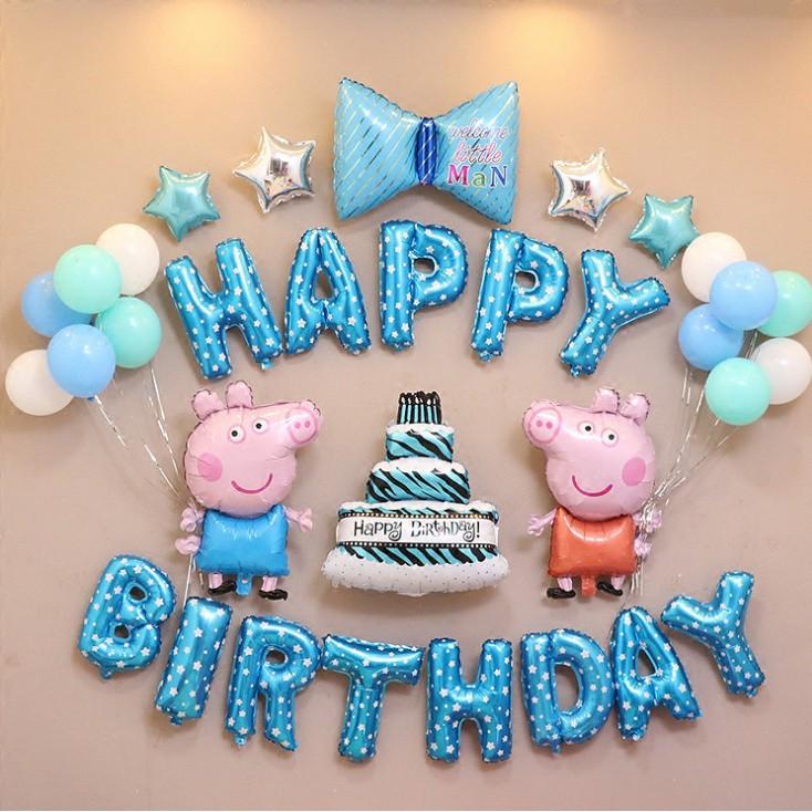 Set bóng HEO Peppa trang trí sinh nhật