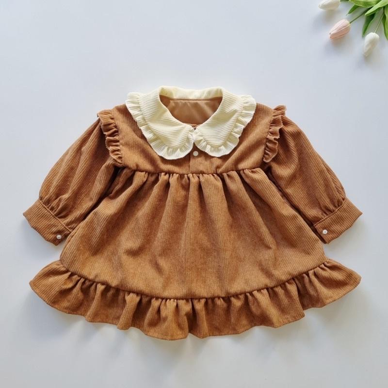 Váy Nhung Tăm Sợi To Bé Gái 4 Đến 17kg Siêu Phẩm Mùa Thu