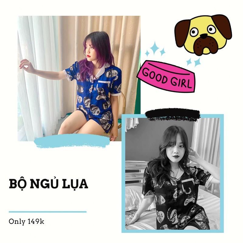Bộ PIJAMA lụa hàng thiết kế chuẩn đẹp, bộ cộc tay đủ size từ 40-65kg