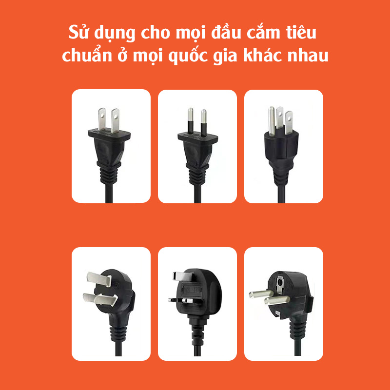 Ổ Cắm Điện JIDOSA Tích Hợp Ổ USB Và Type C Hình Tháp Đa Năng Công suất 3000w Thiết Kế Thông Minh