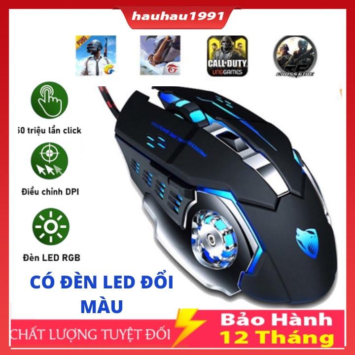 Chuột Máy Tính Có Dây Chuyên GAME PRO Full Led, Chuột Gamming Siêu Nhạy Chỉnh 800 - 3200DPI, Đế Di Kim Loại, BẢO HÀNH