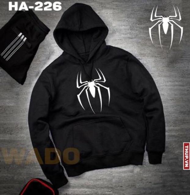 Áo hoodie unisex nam nữ con nhện có bigsize đên hơn 100kg vải nỉ bông ngoại dày mịn