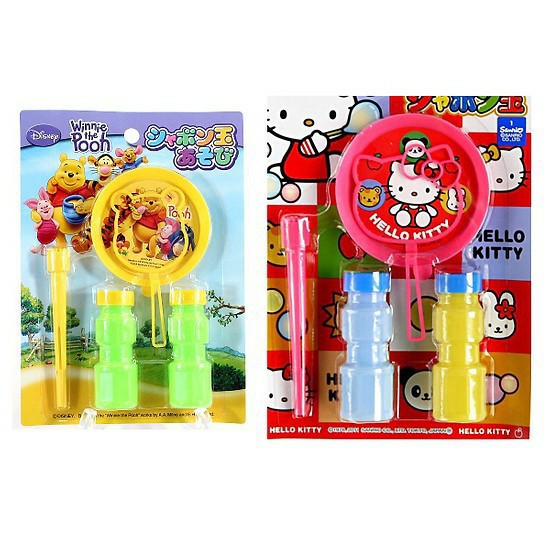 Combo 2 bộ thổi bong bóng xà phòng Pooh nội địa Nhật Bản