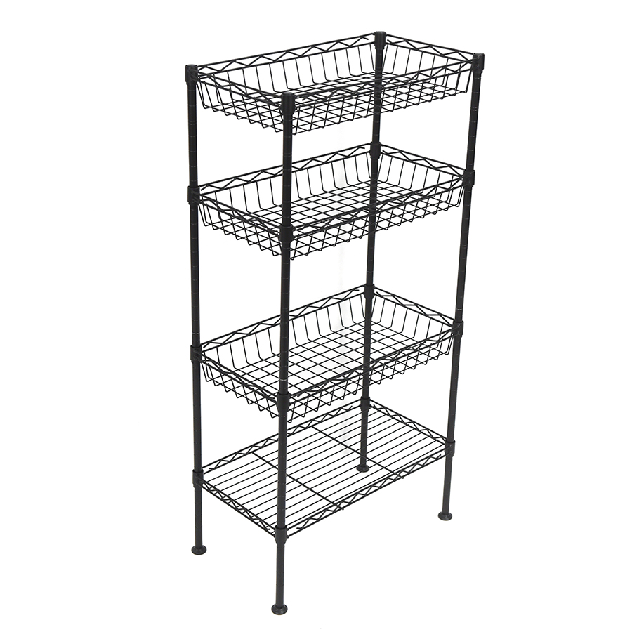 Kệ sắt đa năng để đồ 4 tầng dùng trong nhà bếp