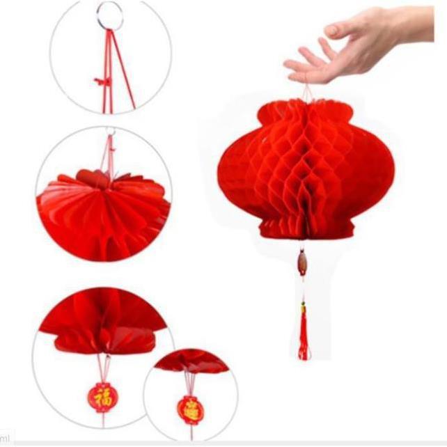 đèn lồng đỏ nilong 30cm