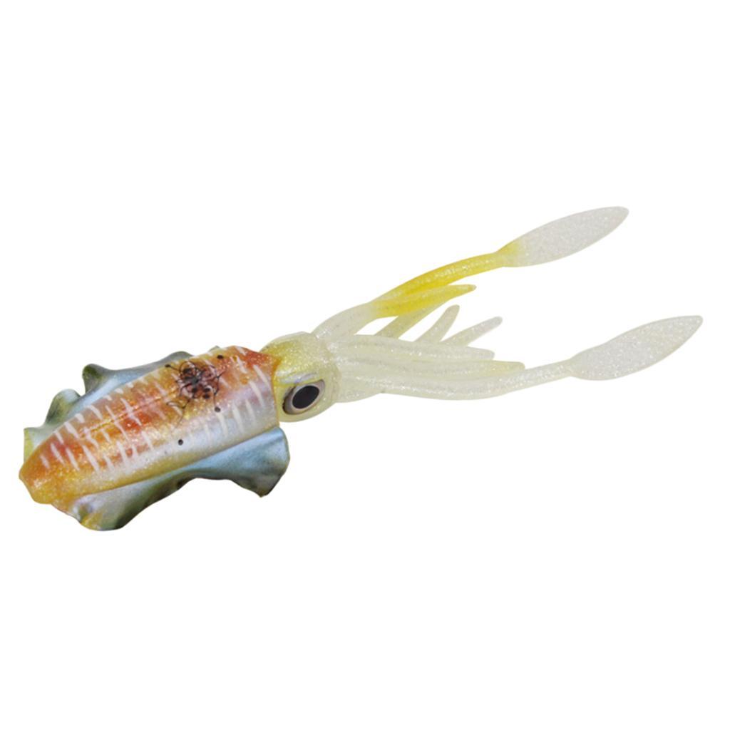 Luminous Soft Artificial Squid Skirt Lure Saltwater Fishing Tackles 15cm
