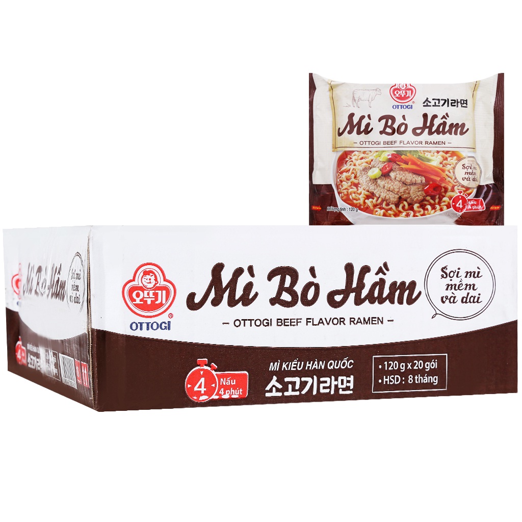 Thùng 20 Gói Mì Ottogi Bò Hầm