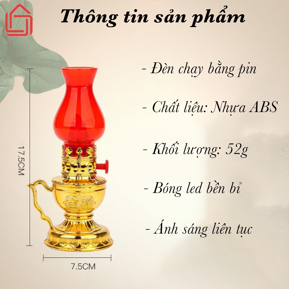 Đèn bàn thờ pin sáng vĩnh cửu, đèn thờ thu hút may mắn tốt lành