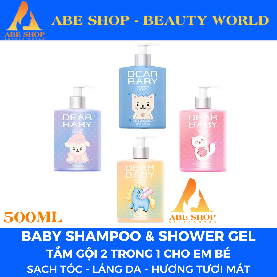 Tăm Gội 2 in 1 Cho Bé - DEAR BABY - DEAR BODY - Sạch Tóc - Mềm Da - Hương Thơm Nhẹ - Không Làm Cay Mắt Bé - Dịu Nhẹ Với Da