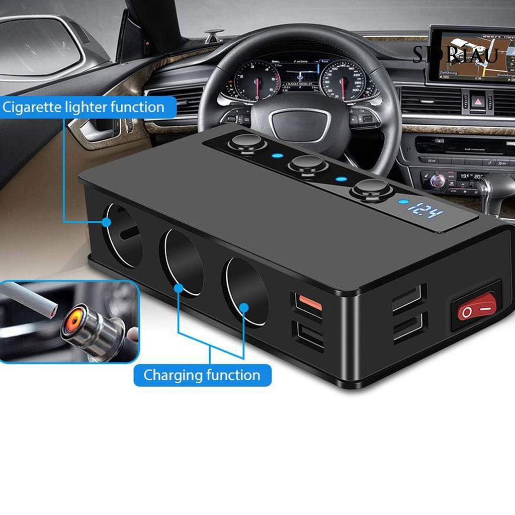 Cốc Sạc Nhanh Qcdz 4 Cổng Usb Qc3.0 Cho Xe Hơi