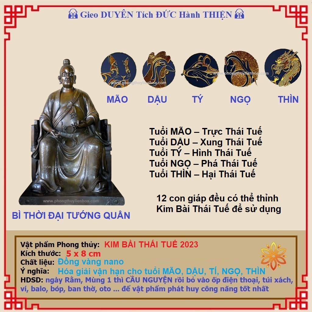 Kim Bài Thái Tuế 2023