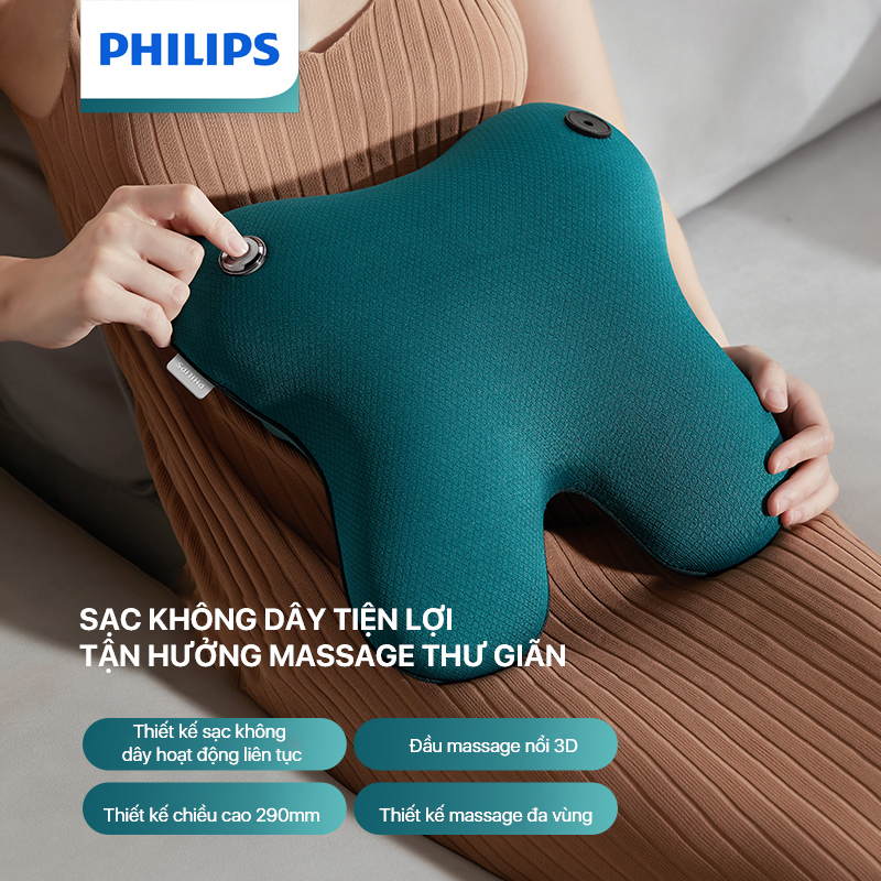 Máy Massage Lưng PHILIPS PPM4311 - thiết kế sạc không dây hoạt động liên tục,thiết kế chiều cao 290mm - Hàng chính hãng