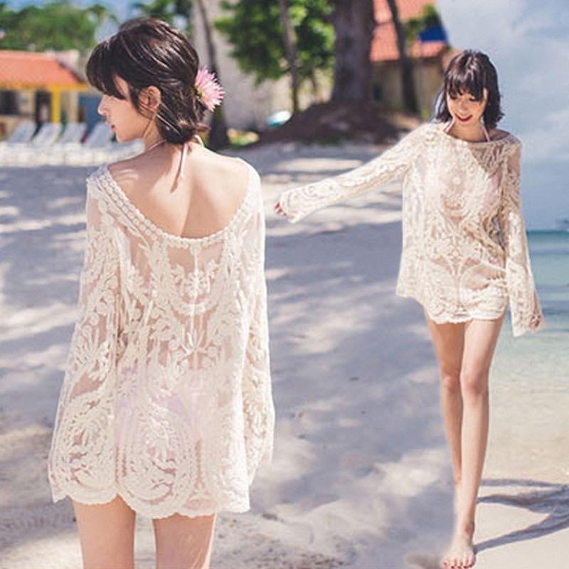 Áo khoác lưới kimono đi biển mặc ngoài bikini mùa hè 2023