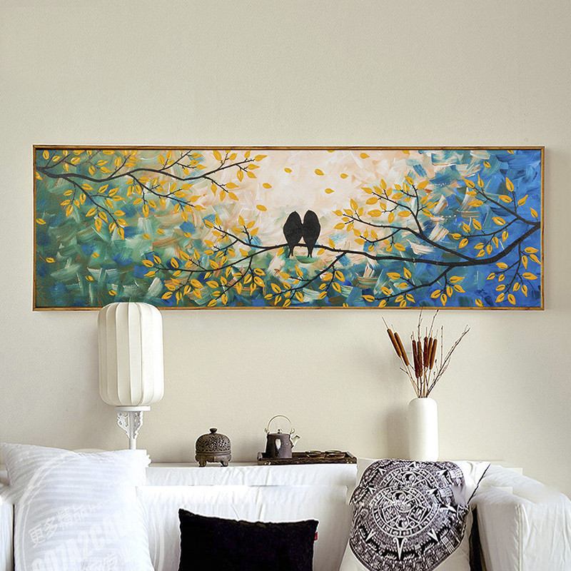 Tranh trang trí Hai chú chim DC158 - 30x90cm